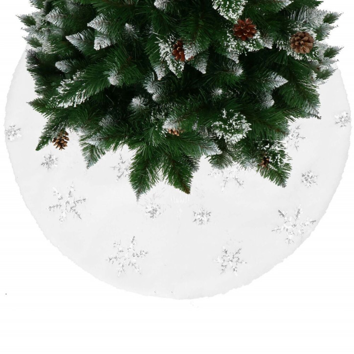 Koberec pod vianočný stromček 90 cm biely, vianočné dekorácie Koberec pod vianočný stromček 90 cm biely, vianočné dekorácie