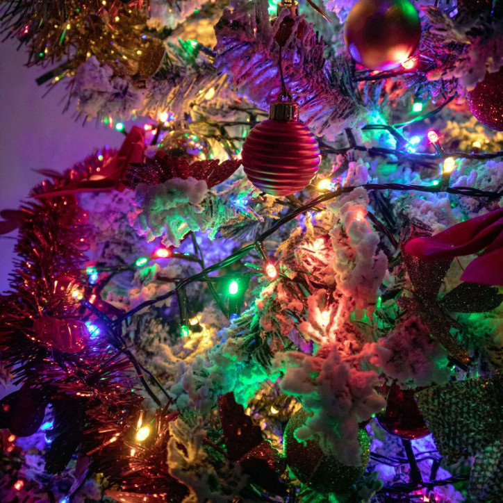 LED svetelná reťaz - 27,5m, 500LED, IP44, multicolor + záblesky LED svetelná reťaz - 27,5m, 500LED, IP44, multicolor + záblesky