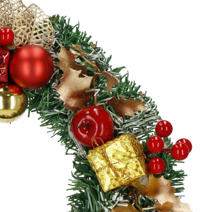 Adventný veniec svietiaci s ozdobami 30cm, vianočné dekorácie Adventný veniec svietiaci s ozdobami 30cm, vianočné dekorácie
