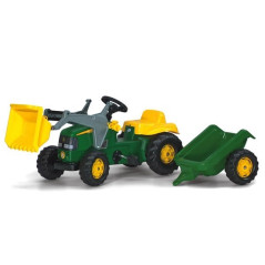Traktor s nakladačom a vlečkou John Deere Rolly Toys