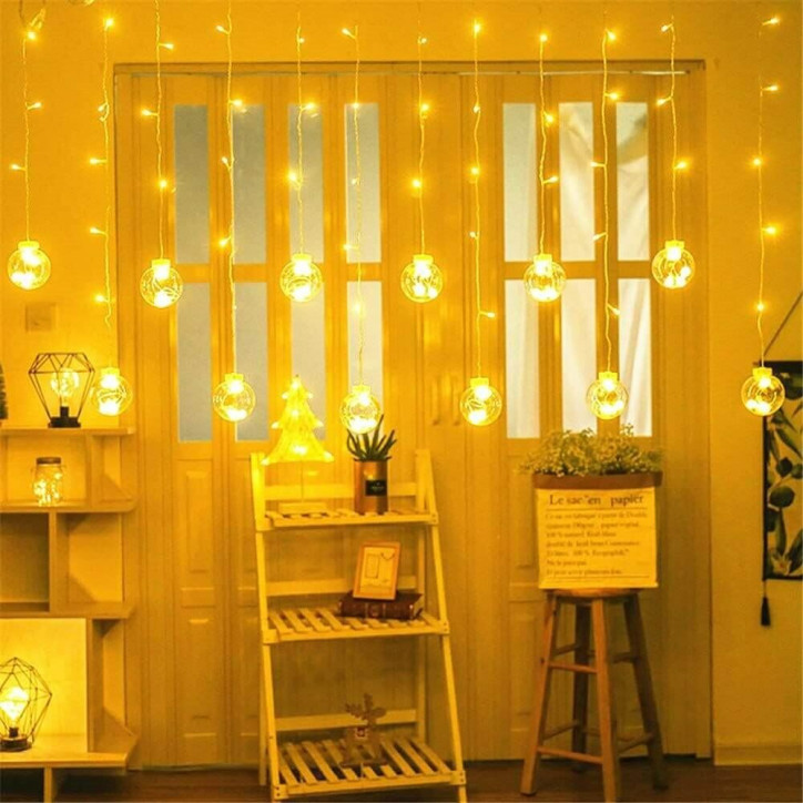 LED svetelný záves banky - 2,5x1m, 108LED, 8 funkcií, IP20, teplá biela LED svetelný záves banky - 2,5x1m, 108LED, 8 funkcií, IP20, teplá biela