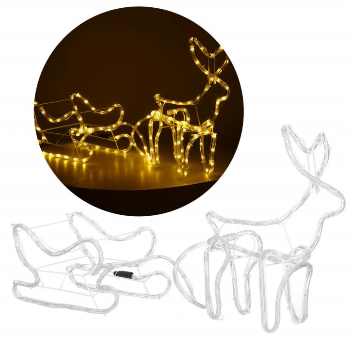 LED Sob so saňami - 120cm, 144LED, IP44, teplá biela LED Sob so saňami - 120cm, 144LED, IP44, teplá biela