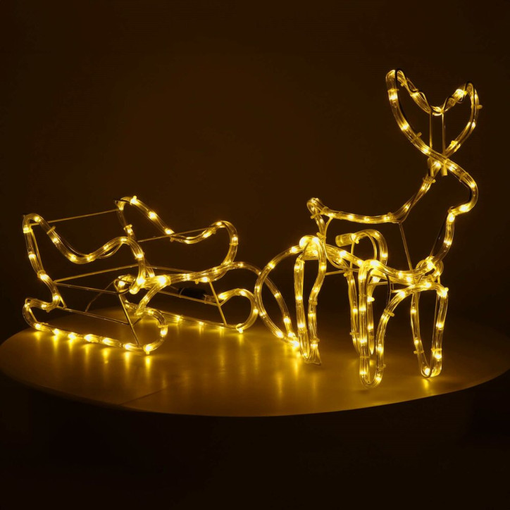 LED Sob so saňami - 120cm, 144LED, IP44, teplá biela LED Sob so saňami - 120cm, 144LED, IP44, teplá biela