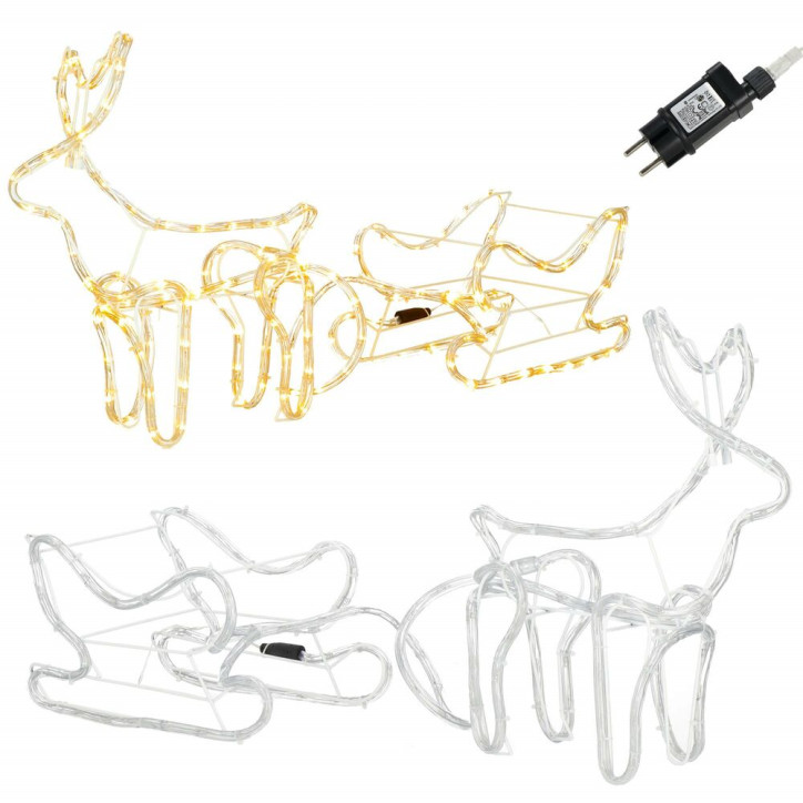 LED Sob so saňami - 120cm, 144LED, IP44, teplá biela LED Sob so saňami - 120cm, 144LED, IP44, teplá biela