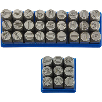 Raznice písmená + čísla 10 mm, 36-dielna sada
