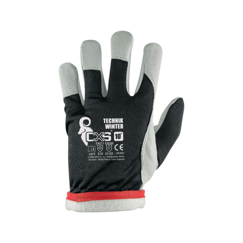 Rukavice CXS TECHNIK WINTER, zimné, kombinované, veľ. 08