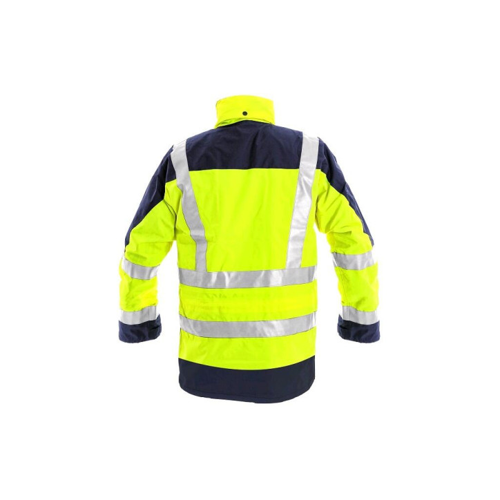 Bunda CXS LONDON, výstražná, pánska 5V1. žlto-modrá, veľ. 2XL
