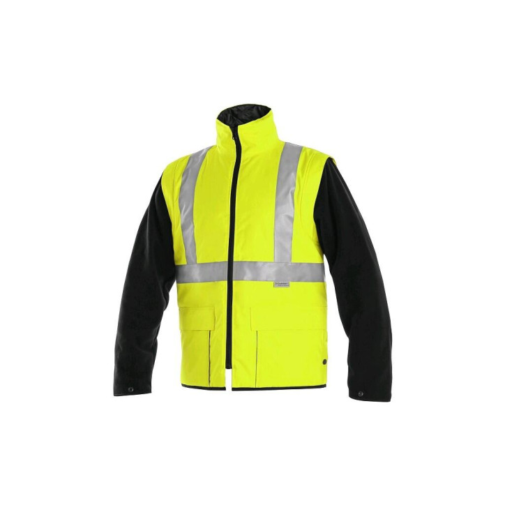 Bunda CXS LONDON, výstražná, pánska 5V1. žlto-modrá, veľ. 2XL
