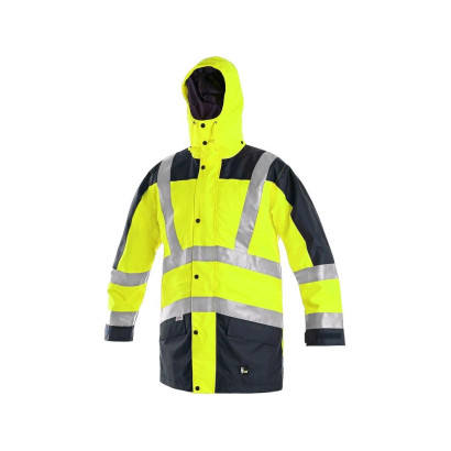 Bunda CXS LONDON, výstražná, pánska 5V1. žlto-modrá, veľ. 3XL
