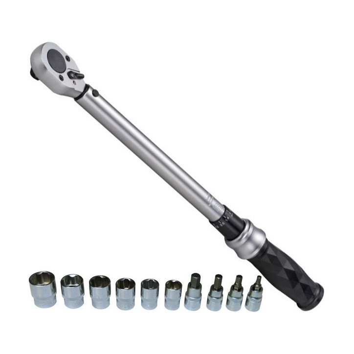 Momentový kľúč s nástavcami 1/2" 40-210 Nm VT210N