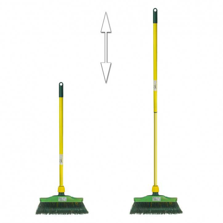 Metla 30 cm so zahnutými štetinami a teleskopickou rukoväťou Metla 30 cm so zahnutými štetinami a teleskopickou rukoväťou