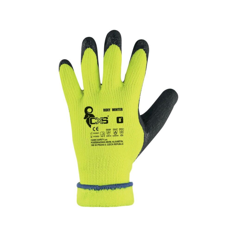 Rukavice CXS ROXY WINTER, zimné, máčané v latexe, veľ. 07