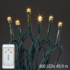Hellum Svetelná reťaz LED s ovládaním cez mobil 49,9 m