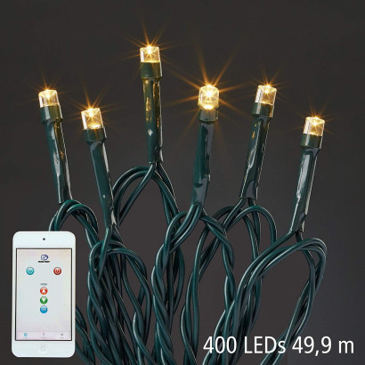 Svetelná reťaz LED s ovládaním cez mobil 49,9 m