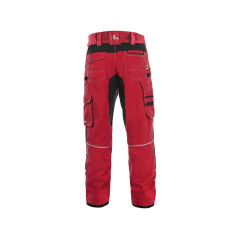 Nohavice CXS STRETCH, pánske, červeno-čierne, veľ. 58