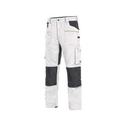 Nohavice CXS STRETCH, pánske, bielo-sivé, veľ. 60
