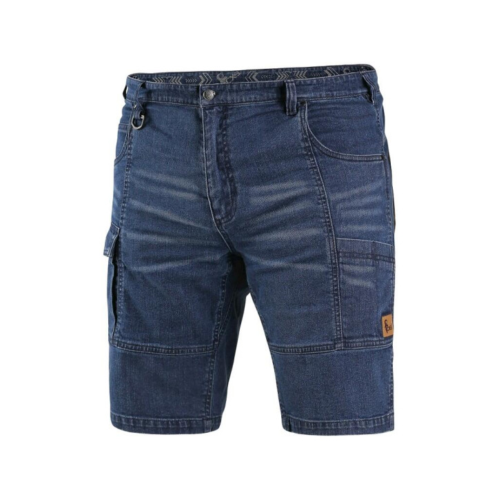 Kraťasy jeans CXS MURET, pánske, modro-čierne, veľ. 54