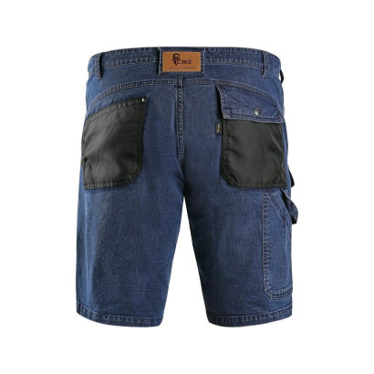 Kraťasy jeans CXS MURET, pánske, modro-čierne, veľ. 54