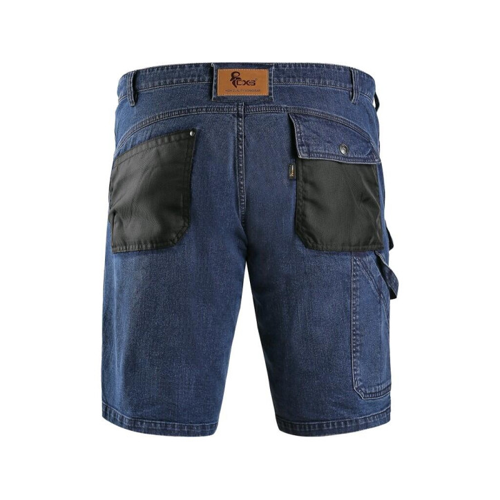 Kraťasy jeans CXS MURET, pánske, modro-čierne, veľ. 54