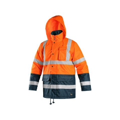 Bunda CXS OXFORD, výstražná, oranžovo-modrá, vel. 3XL