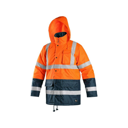 Bunda CXS OXFORD, výstražná, oranžovo-modrá, vel. 3XL