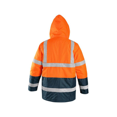 Bunda CXS OXFORD, výstražná, oranžovo-modrá, vel. 3XL
