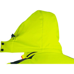 Bunda CXS BEDFORD WINTER, výstražná, zimná, pánska, softshell, žlto-petrolová, veľ. XL