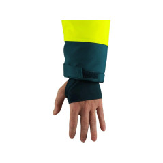 Bunda CXS BEDFORD WINTER, výstražná, zimná, pánska, softshell, žlto-petrolová, veľ. 2XL