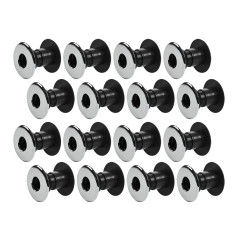 Priechodka na tyče 16 mm pre stolný futbal hrúbka 35-40 mm, 16-dielna sada