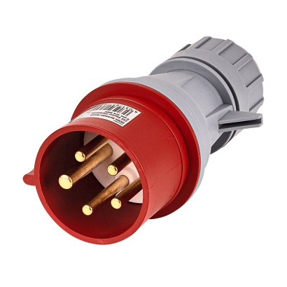 CEE zástrčka silnoprúdová, 5-pólová, 32 A/400 V, IP44