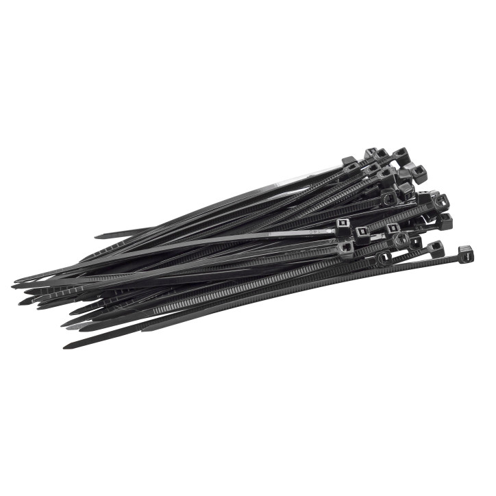 Sťahovacie pásky plastové 2,5x100 mm, čierne, 50 ks Sťahovacie pásky plastové 2,5x100 mm, čierne, 50 ks
