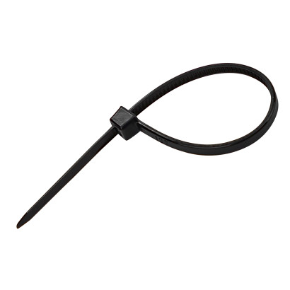 Sťahovacie pásky plastové 2,5x100 mm, čierne, 50 ks