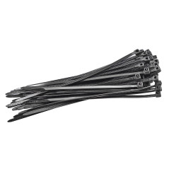 Sťahovacie pásky plastové 3,6x150 mm, čierne, 50 ks