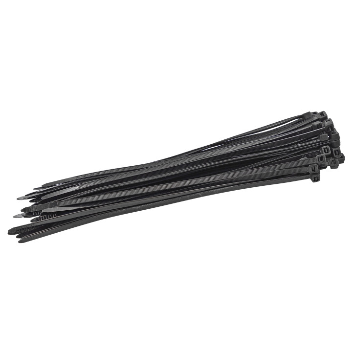 Sťahovacie pásky plastové 4,8x250 mm, čierne, 50 ks Sťahovacie pásky plastové 4,8x250 mm, čierne, 50 ks