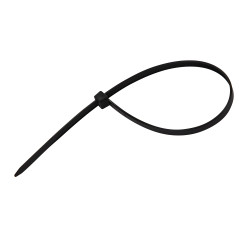 Sťahovacie pásky plastové 4,8x250 mm, čierne, 50 ks