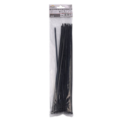 Sťahovacie pásky plastové 4,8x350 mm, čierne, 50 ks