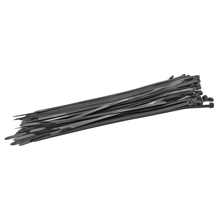 Sťahovacie pásky plastové 7,6x450 mm, čierne, 50 ks Sťahovacie pásky plastové 7,6x450 mm, čierne, 50 ks