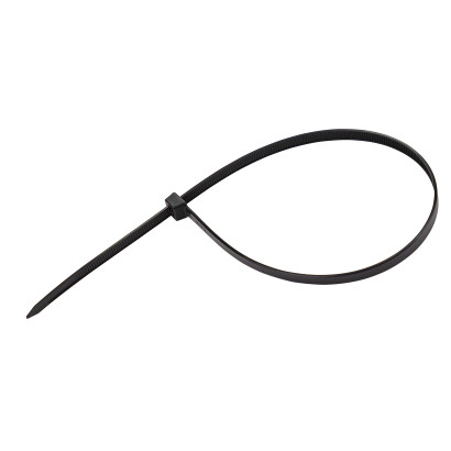 Sťahovacie pásky plastové 7,6x450 mm, čierne, 50 ks