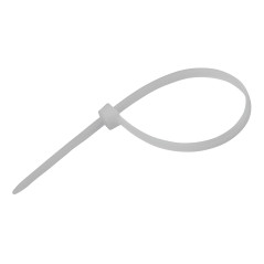 Sťahovacie pásky plastové 2,5x100 mm, biele, 50 ks