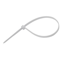 Sťahovacie pásky plastové 3,6x150 mm, biele, 50 ks