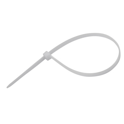 Sťahovacie pásky plastové 3,6x150 mm, biele, 50 ks
