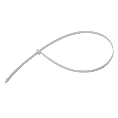 Sťahovacie pásky plastové 7,6x450 mm, biele, 50 ks