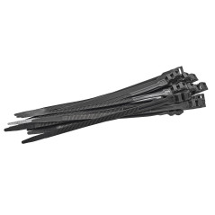 Sťahovacie pásky s vysokou pevnosťou 9x260 mm, čierne, 25 ks