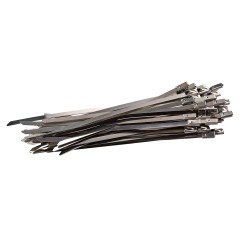 Sťahovacie pásky z nehrdzavejúcej ocele 4,6x152 mm, samoistiace, 50 ks