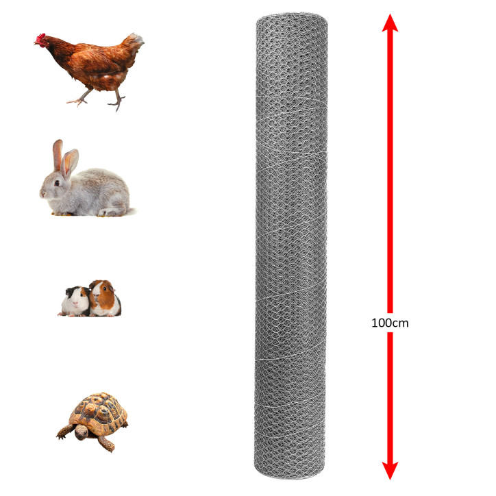 Voliérové šesťhranné pletivo pozinkované 13 mm, 1x10 m, drôt 0,75 mm