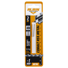Vrták do kovu Kobalt HSS 1 mm, 2 ks