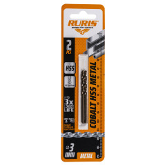 Vrták do kovu Kobalt HSS 3 mm, 2 ks
