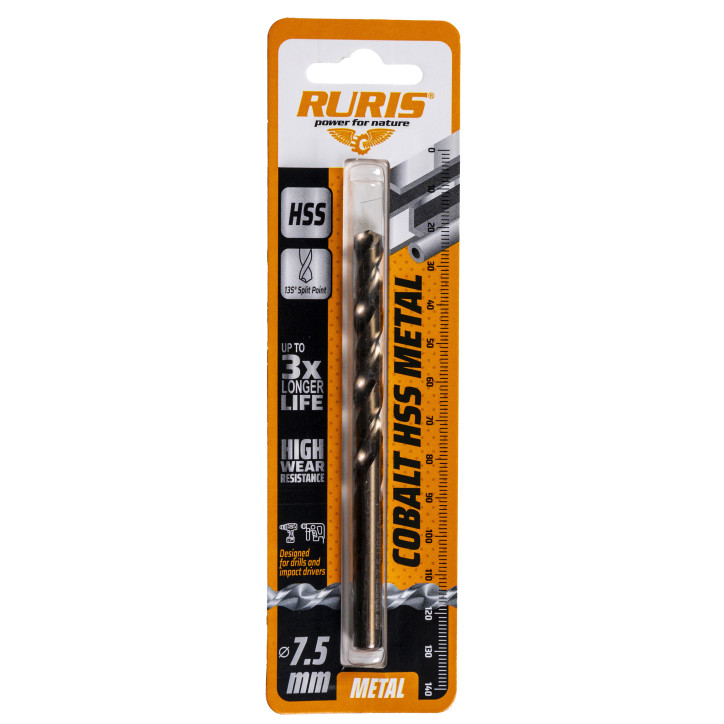 Vrták do kovu Kobalt HSS 7,5 mm Vrták do kovu Kobalt HSS 7,5 mm