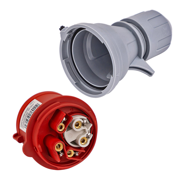CEE zástrčka s fázovým meničom, 5-pólová, 16 A/400 V IP44 CEE zástrčka s fázovým meničom, 5-pólová, 16 A/400 V IP44