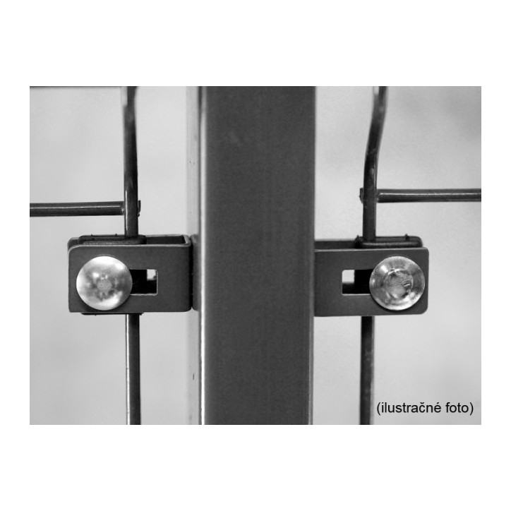 Príchytka U43 na uchytenie panela ZN+PVC 5 mm, antracitová